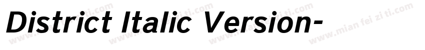 District Italic Version字体转换